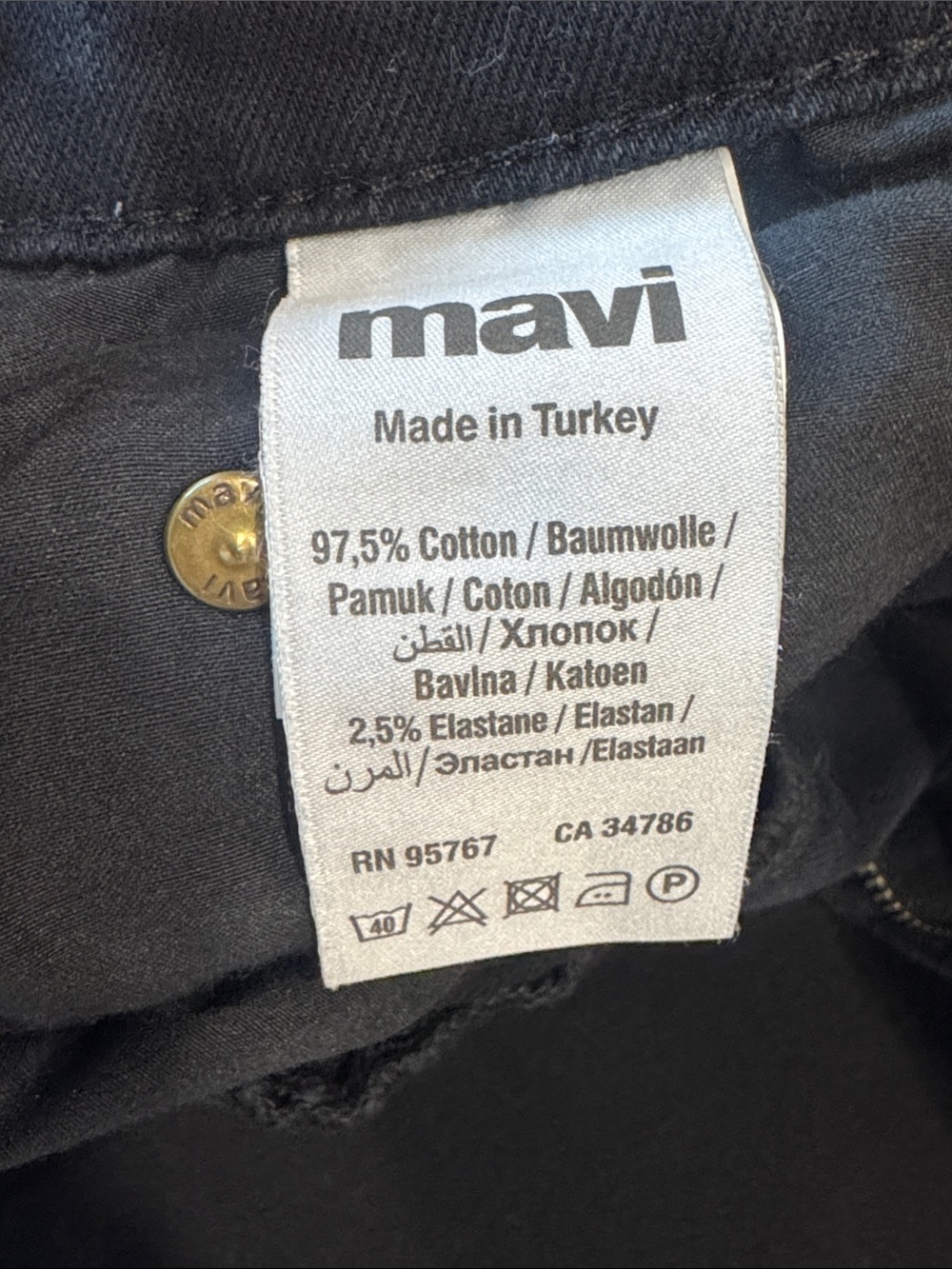 Mavi Men's Straight Jeans in Black - Picture 5 of 5